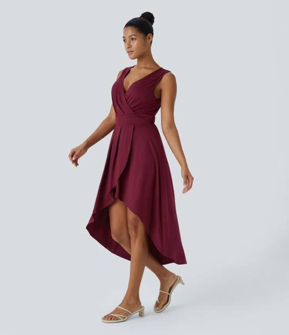Halara Sleeveless High Low Midi Dress